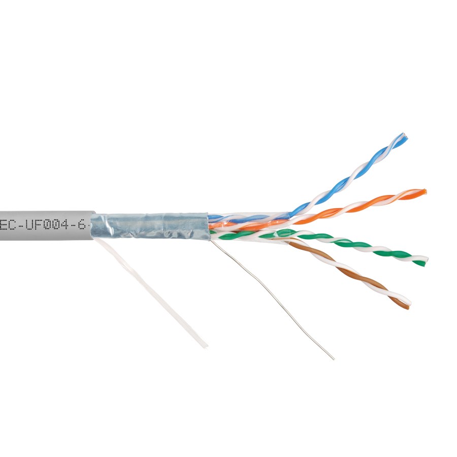 Кабель сетевой NETLAN EC-UF004-6-PVC-GY